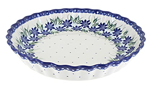Blue Rose Polish Pottery - Blue Sierra Pie Plate - 10