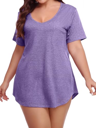 Image of BELAROI Women Plus Size Tops V-Neck Tunics Shirts
