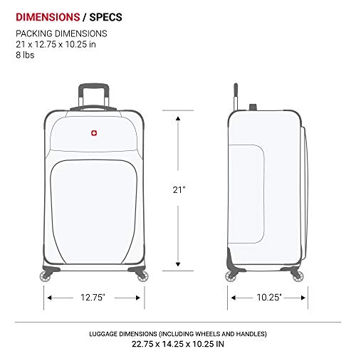 Swissgear Sion Softside Expandable Roller Luggage, Burgandy, Carry-On 21-Inch #TOP6