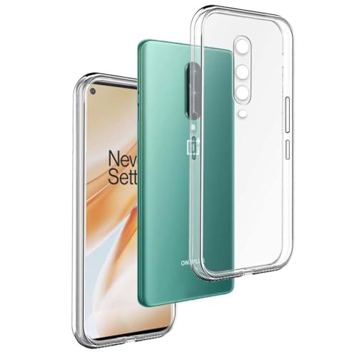 REY Pack 3X Transparent Silikonhülle TPU für ONEPLUS 8 - ONE Plus 8, Handyhülle Premium Kratzfest TPU Durchsichtige Schutzhülle, Superdünne 0,33 mm