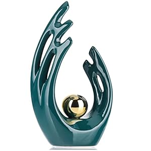XMGZQ Green Home Decor Accents, Coffee Table Funky Decor Modern Aesthetic Room Decor, Teal Abstract Art Statue Decor Center Piece for Dinning Room,for Light Luxury Decorations for Stores,Living Rooms