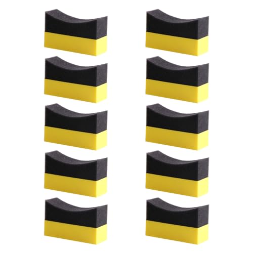 Leimezsty 10Pcs EVA Wax Applicator Auto Care Soft Wax Applicator Pads Wax Applicator for Car Multipurpose Cleaning Sponge Foam Applicator Pads for Car Detail Ceramic Coating Tires