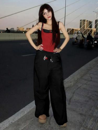 Pantalon cargo décontracté femme taille haute coupe ample confortable - 6