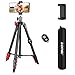 Produktbild Sunfoto Handy Stativ, iPhone Stativ, Smartphone Stativ 135cm Kamera Stative, Leichtes Staiv für für Canon Nikon Kamera iPhone Samsung Galaxy Huawei mit Bluetooth Fernbedienung und Handy Halter