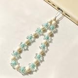Green Star Handmade Cartoon Beaded Phone Accessory, Phone Chain Wrist Strap Lanyard, Cute Cartoon Pendant for Women Phone Decoration