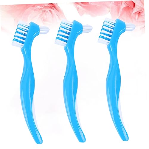 SKISUNO Pente Para Cuidados Com Dentaduras 6 Peças Dupla Face Escova De Limpeza De Dentaduras Escova