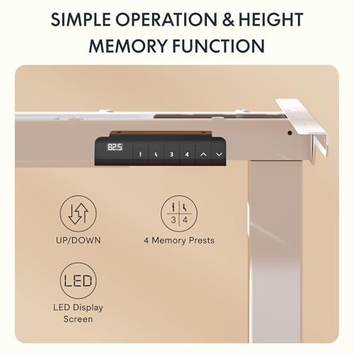 E1 PRO Tavolo Regolabile in Altezza a 2 Motori con Memoria Intelligente, Standing Desk Elettrico Motorizzato - Scrivania Gaming - Immagine 3