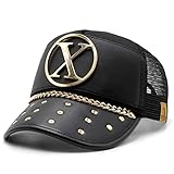 100% Poliéster XTRESS Detroit Gorra Hombre Gorra Mujer Unisex Gorras de Hombre Trucker Rejilla, Hecho a Mano, Gorras de Hombre Verano, Color Negro, Ajuste Universal 54-56cm