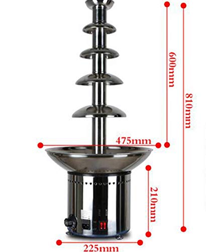CGOLDENWALL Comercial Schokoladenbrunnen Fondue Set Heiße Schokolade Wasserfall Elektrische Maschine 304 Edelstahl CE… – Bild 3
