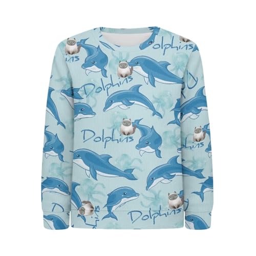 Boys Sweater Crewneck Long Sleeve Shirt Fall Winter Pullover Tops Tees Kids Comfy Casual Sweatshirts for Boys 3-14Y