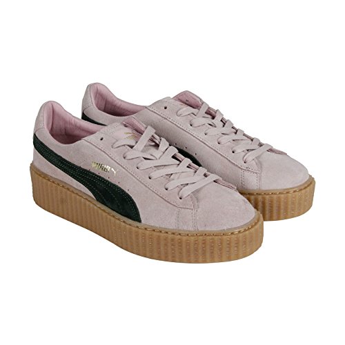 PUMA PUMA Womens Rihanna x Puma Suede Creepers Coral Cloud Pink/Ultramarine Green/Oatmeal 8 B (M)