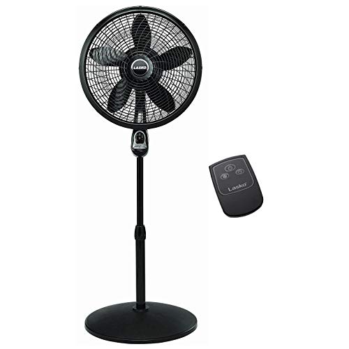 Lasko 2 X 1843 18" Remote Control Cyclone Pedestal Fan, Black #TOP1