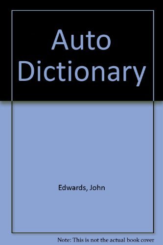 Auto Dictionary 1557880670 Book Cover