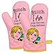 Miracu Oven Mitt, Funny Kitchen Cooking Oven Mitts, Pink Kitchen Accessories, Baker Stuff, Baking Gifts for Women, House Warming Gifts New Home Mothers Day Birthday Housewarming Present for Women Mom