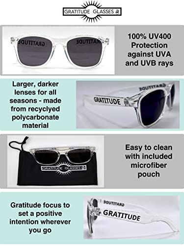 for Women & Men - UV400 Protection - Sunglasses with Large, Dark Lenses, Clear,Snow3