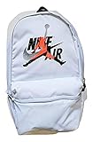 jordan mochila all world Nike Jordan Jumpman mochila blanca tamaño grande, 2 correas de hombro ajustables, cojín trasero de malla, 3 bolsillos, medida: 44,5 cm de alto, 33 cm de ancho, 14 cm de profundidad, 100% poliéster.