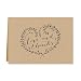 Kraft Love and Thanks Thank You Note Card Pack - Set of 36 cards blank inside - with Kraft envelopes