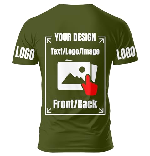 Custom Tshirts for Men Women Personalized Custom T Shirts Customized Shirts Tee Customized Gifts Add Text Image Logo2
