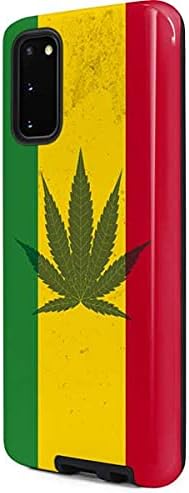 Skinit Pro Phone Case Compatible with Galaxy S20 - Marijuana Rasta Flag Design