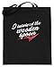 SPIRITSHIRTSHOP I Survived The Wooden Spoon – J'Habe La cuillère en bois survie – Espace occupant – Sac en jute (avec anse longue) - Noir - Noir, 38cm-42cm