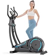 THERUN Elliptical Exercise Machine, Hyper-Quiet Magnetic Elliptical Machine for Home, 15.3IN Stri...
