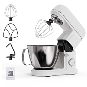 Tita-Dong Küchenmaschine 5L 1800W Milchig Weiß