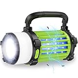 🔦 Wiederaufladbares Design: Der eingebaute 5000mAh Lithium-Ionen-Akku der insekten lampe bietet eine lange Beleuchtungszeit, einschließlich 10-12 Stunden Camping-Laternen-Modus und 48 Stunden Bug-Zapper-Modus. Darüber hinaus können Sie das USB-Kabel verwenden, um die Laterne aufzuladen, wenn sie keinen Strom mehr hat, gleichzeitig können Sie auch Ihr Mobiltelefon mit dieser Laterne aufladen