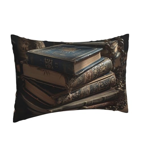 LHCVSFGW Stack of Old Books - Fundas de almohada resistentes a la decoloración, fundas de almohada ultrasuaves de 30,5 x 45,7 cm, fundas de almohada con cremallera para cabello y piel