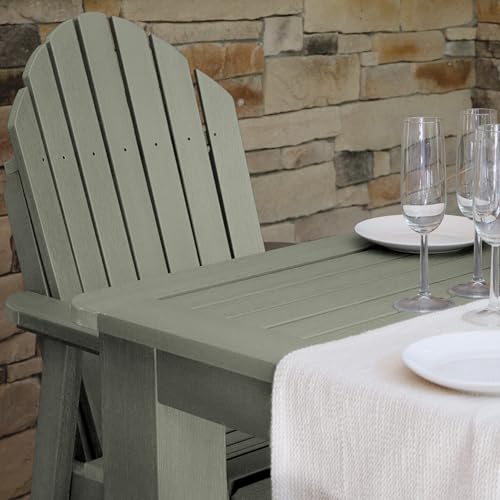 Image of highwood Hamilton 5 Piece Square Counter Height Dining Set, Eucalyptus