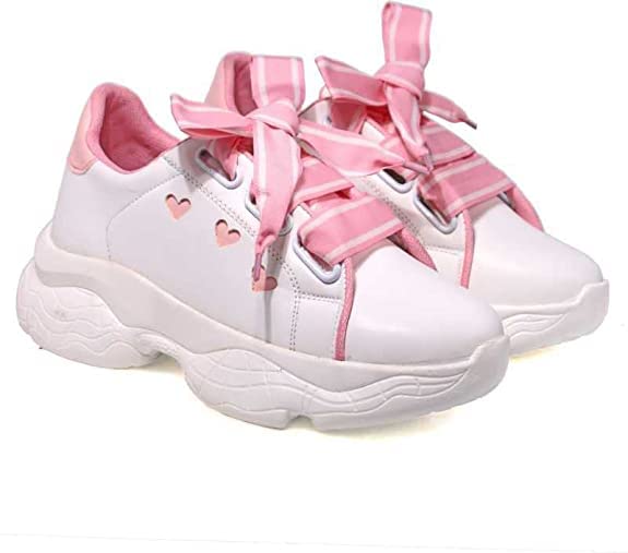 layasa Lightweight Sneakers for Women (WT/Pink, Numeric_8) (B0BGF1GL7G) Amazon Price History, Amazon Price Tracker