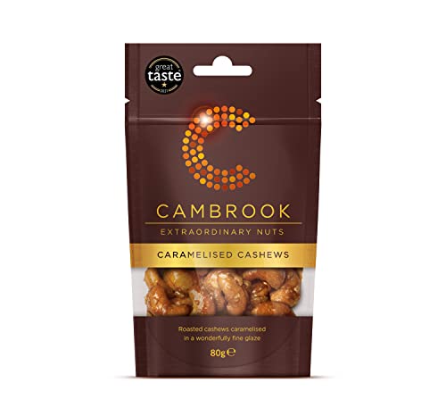 Cambrook - Karamellisierte Cashewnüsse, 80-g-Beutel, 9er-Pack