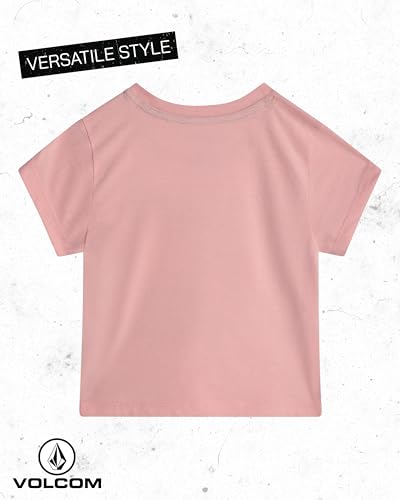 Image of Volcom Girls Shirts - Casual Crewneck Short Sleeve Graphic Tee Trendy Tops - Breathable Girls Summer Clothes