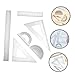 Lurrose 6pcs Transparent Plastic Geometry Ruler Set Protractor Triangle Straight Rulers for Students Engineers and Classroom Use Measuring Tools for Accurate Drafting