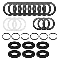 RowGlow 27pcs dichtung siphon Abfluss waschbecken Küchenspüle für Abfluss DN40 40 mm G1½ Zoll Dichtungsset siphon Dichtungen für Spülbeckenabfluss Keildichtungen und Flachdichtungen enthalten (27 pcs)