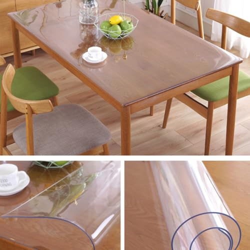 Couvertures de table PVC transparent nappe bureau sans aucune rayure
