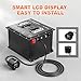 SunnyLith 36V Lithium Golf Cart Battery, 36 Volt 105Ah LiFePO4 Battery with a 250A Smart BMS, LCD & Mobile APP Monitor, 43.8V 20A Fast Charging, Perfect for Golf Carts