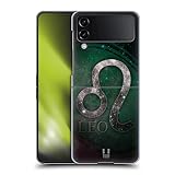 Head Case Designs Leo Nébuleuse Symboles de Zodiaque Coque Dure pour l'arrière Compatible avec Samsung Galaxy Z Flip4 (2022)