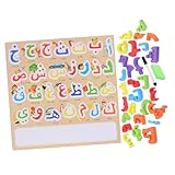BESPORTBLE Puzzle Bois Alphabet Arabe pour Garçon Fille Éducatif Montessori Apprentissag...