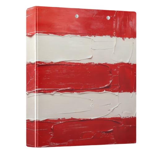 Classeur porte-bloc intégré Peystean à anneaux en D de 3,8 cm pour un rangement sécurisé rouge