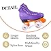 NVGSHO Roller Skate Shoes for Girls and Boys, Double Row Roller Skates with Light Up Wheels, Suitable for Beginners Among Teenagers, Best Gift Choice, with Bags.,Purple,Men's US11