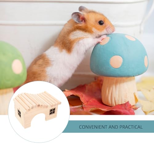 Nido de madera para hámster con diseño multipropósito y ecológico 4