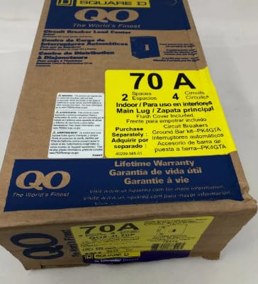 SD QO24L70F 70A Load Center Main Lug 1-Phase 2-Spaces 4-Circuits 120/240V