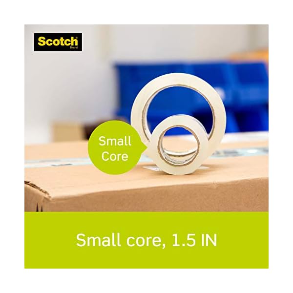 Scotch Sure Start Verpackungsklebeband, 6 Rollen mit Spender, 4,8 cm x 22,2 m, 5,1 cm Kern, ideal zum Verpacken, Versand… – Bild 4