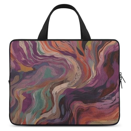 Bolso Bandolera para Laptop 12 pulgadas Verde y Naranja miniatura 1