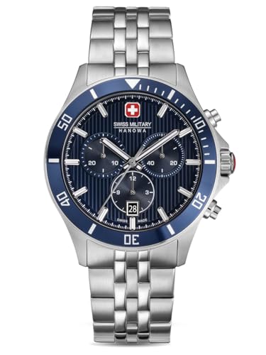 Swiss Military Hanowa SMWGI0007603   Reloj de Pulsera para Hombre (42 mm, cronógrafo, Acero Inoxidable, 10 ATM, Cristal de Zafiro)
