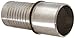 Dixon Holedall TPR48 Stainless Steel 316 Hose Fitting, Beveled External Swage Stem, 3" Hose ID Barbed