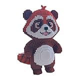 Chaque partie (oreilles veloutées, queue rayée, museau blanc) est assemblée avec soin grâce à des micro-blocs de qualité. Les détails fins (ex : les cils, le contour des yeux) donnent un rendu réaliste et captivant, montrant le travail artisanal.