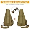 HUNTVP Sac Bandoulière Homme, Sacs Tactique Bandouliere Sac à Poitrine Sacoche Bandouliere Sacoche Banane Sacs à Dos Porté Travers pour Homme Femme Voyage Randonnée Camping Trekking (Marron) #3