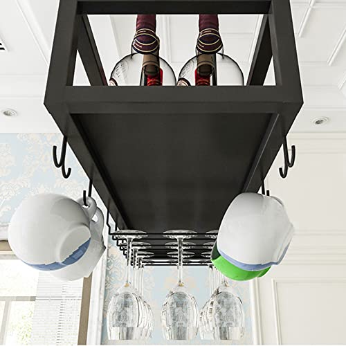 Casier à vin de plafond et support de verres à pied pour cuisine