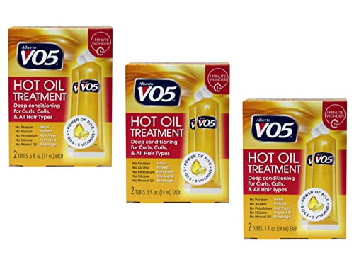 Alberto Vo5 Hot Oil Intense Conditioning Treatment, 0.5 Ounce, 2-count Tubes (Pack of 3)